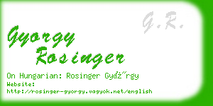 gyorgy rosinger business card